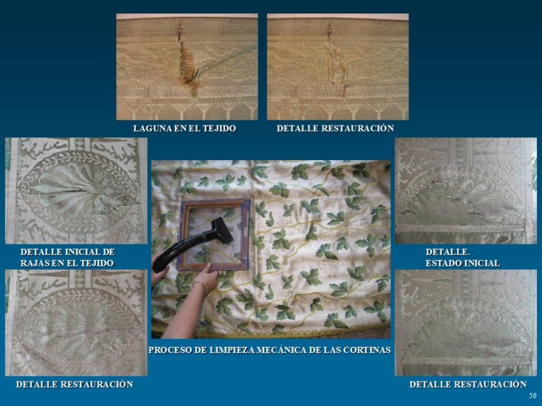 Patologías y proceso de restauración en entelados y paramentos decorados de la Casa del Labrador