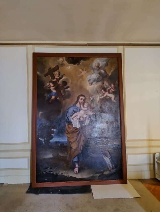 Fabricación de marcos policromados Monasterio de El Escorial, para Patrimonio Nacional